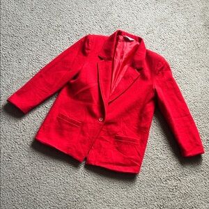 TanJay Vintage Red Single Button Blazer